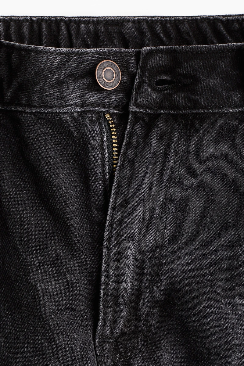 Frayed-Edge Denim Shorts