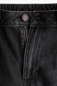 Frayed-Edge Denim Shorts
