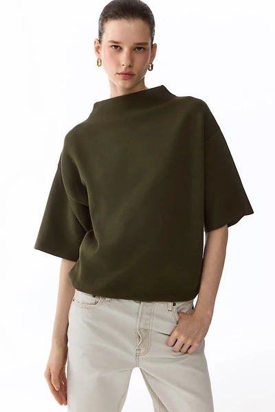 Knit Mock Turtleneck Top