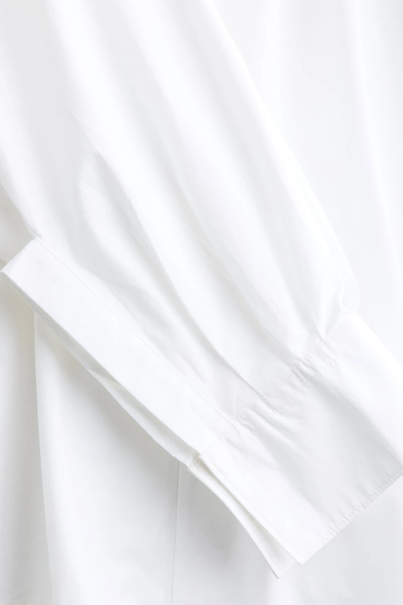 Gathered Poplin Blouse