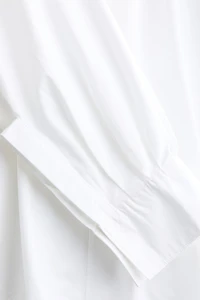 Gathered Poplin Blouse