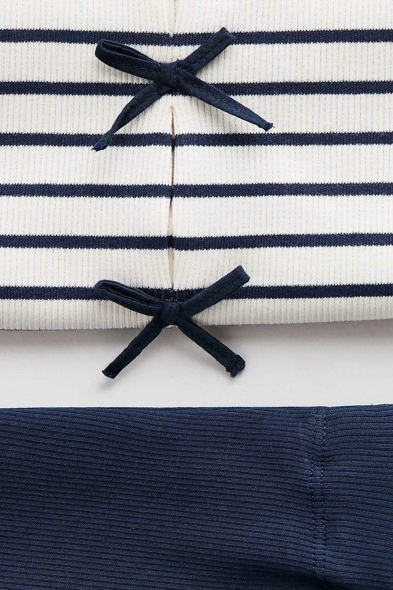 2-Piece Ribbed Cotton Set
