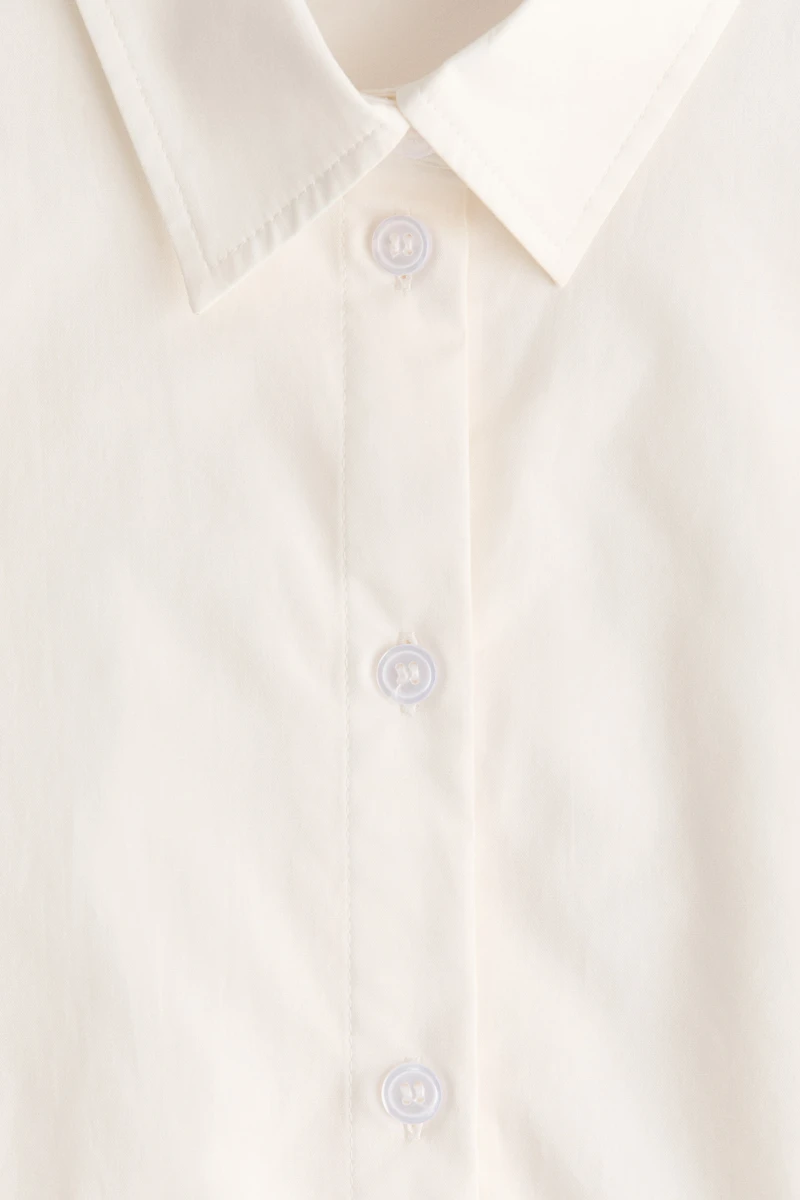 Balloon-Sleeved Cotton Shirt
