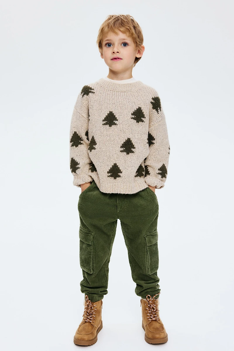 Pantalon de jogging cargo en velours côtelé