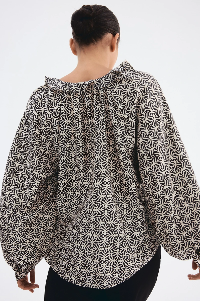 Ruffle-Collar Blouse