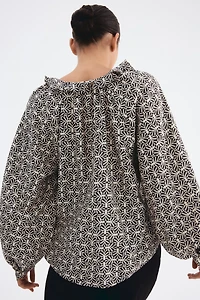 Ruffle-Collar Blouse