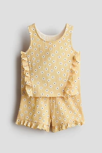 2-Piece Ruffle-Trimmed Set