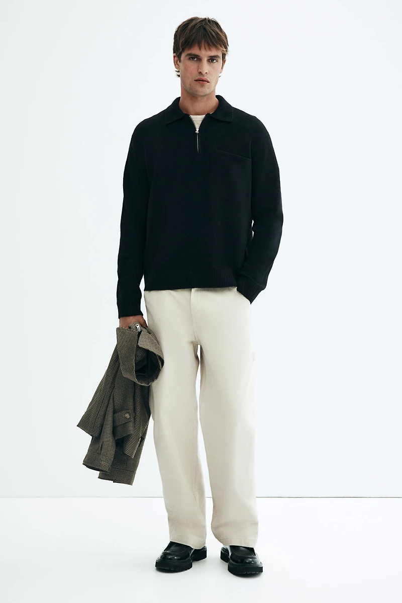 Regular-Fit Half-Zip Sweater