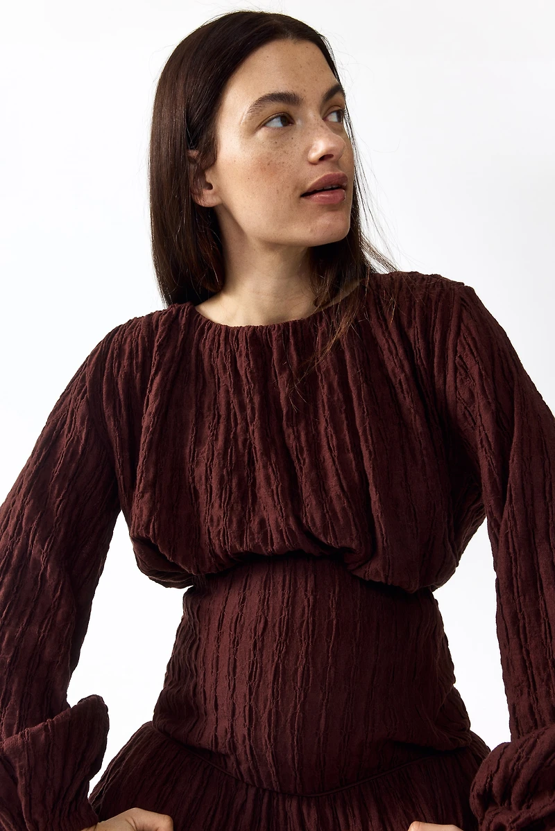 MAMA Balloon-Sleeved Top