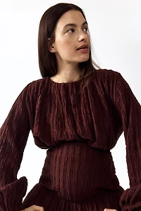 MAMA Balloon-Sleeved Top