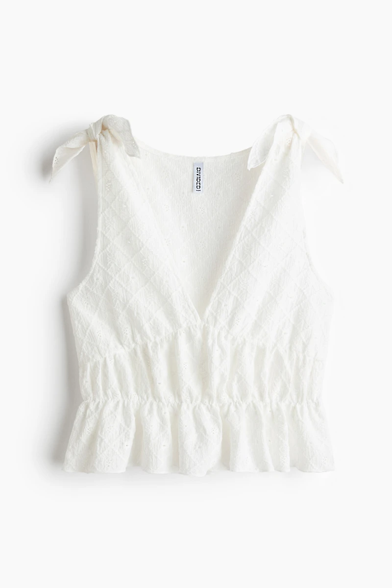 Pointelle Jersey Top