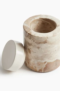 Petit contenant en marbre avec couvercle