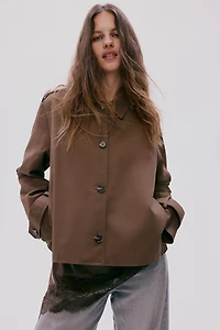 Trench-Look Cotton Jacket