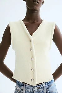Chandail sans manches en tricot