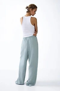 Linen-Blend Pants