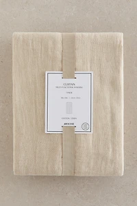 One-pack Long and Wide Linen-Blend Curtain Panel