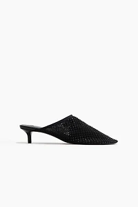 Heeled Mesh Mules