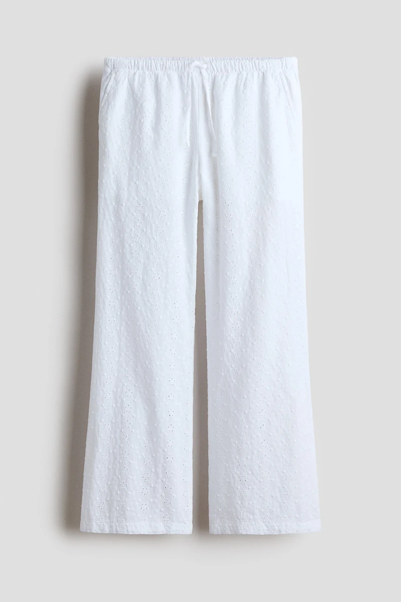 Eyelet-Embroidered Pants