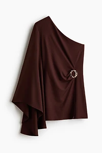 Draped One-Shoulder Top