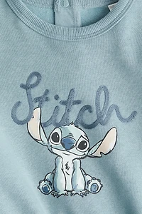 Motif-Detail Brushed-Inside Sweatshirt