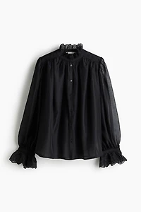 Blouse with Eyelet Embroidery