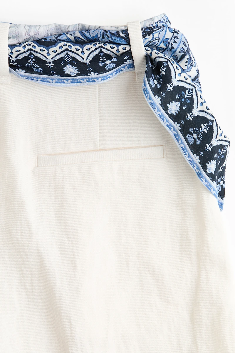 Scarf-Detail Shorts