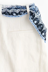 Scarf-Detail Shorts