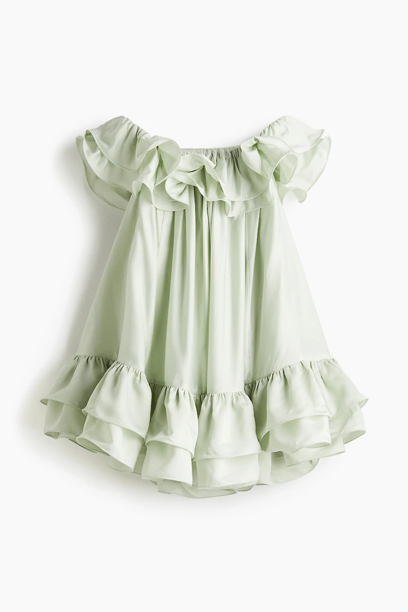 Ruffled Off-the-Shoulder Dress