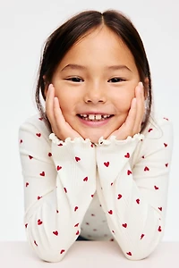 Haut en jersey côtelé