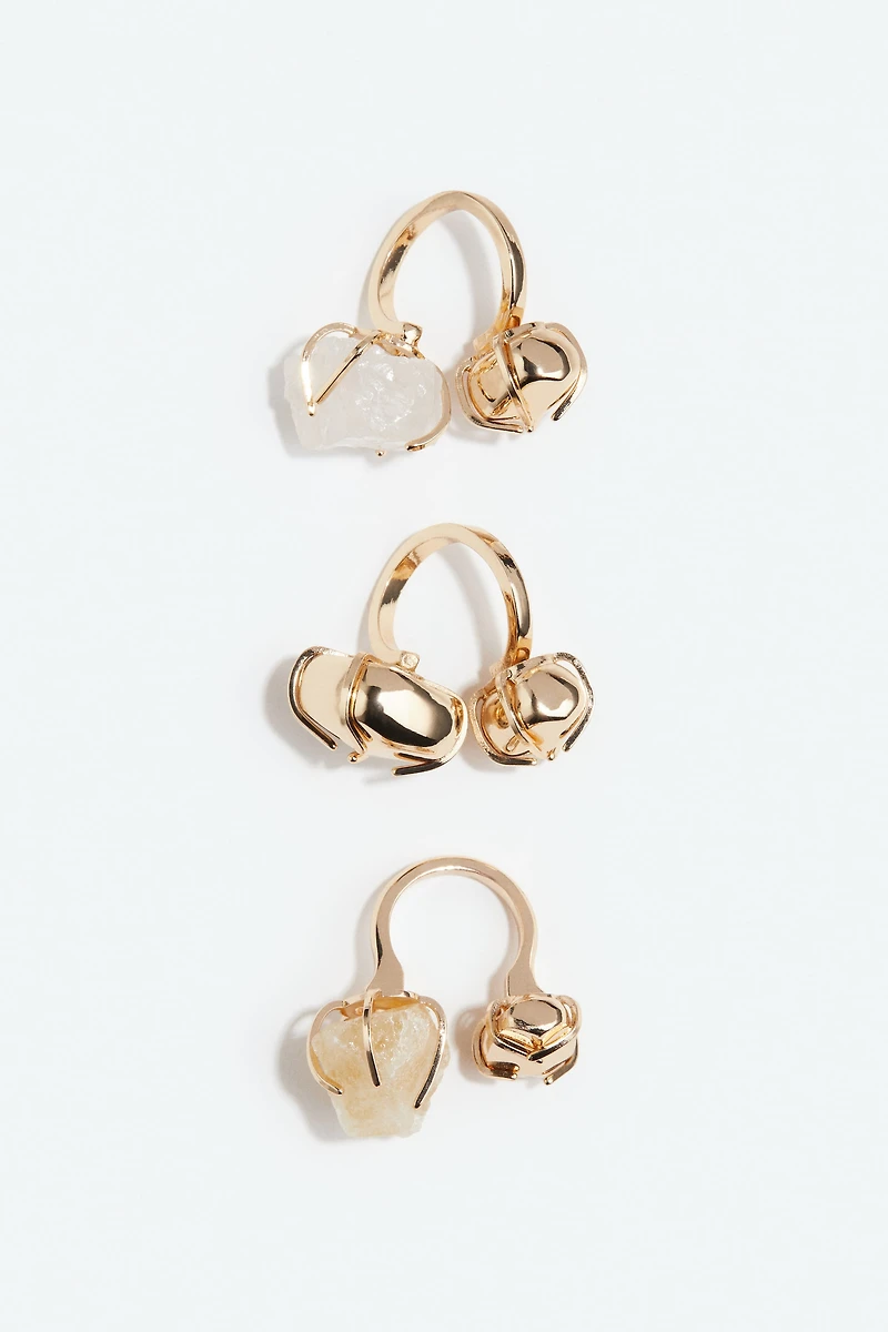 Lot de 3 bagues