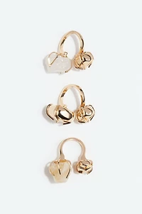 Lot de 3 bagues