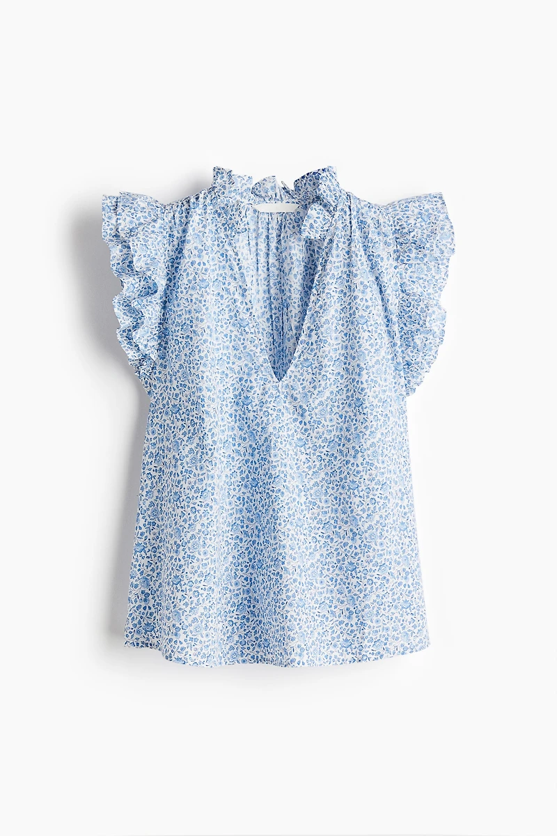 Ruffle-Trimmed Blouse