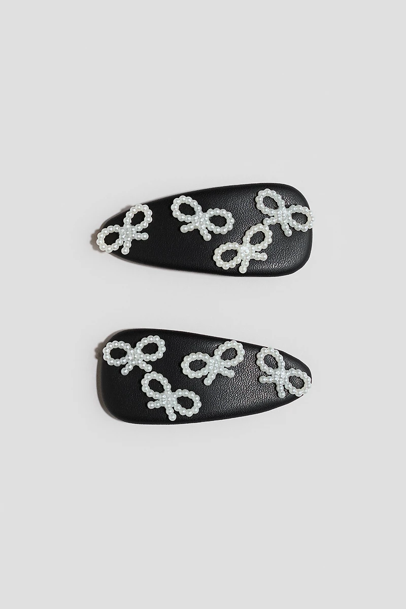 Lot de 2 barrettes ornementées