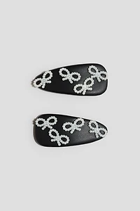 Lot de 2 barrettes ornementées