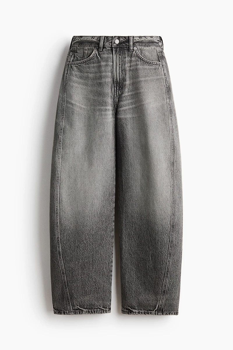Barrel-Leg High-Waist Jeans
