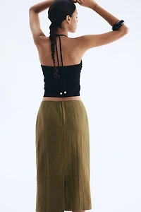 Crinkled Pencil Skirt