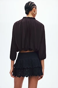 Gathered Viscose Top