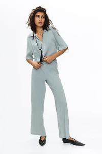 Straight Crinkled Pants