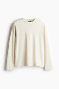 Loose Fit Long-Sleeved Jersey Shirt
