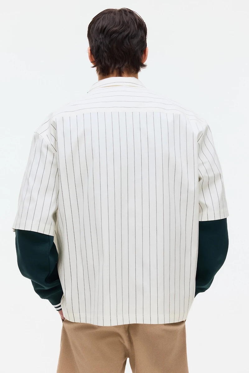 Chemise classique à motif brodé