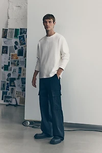 Waffled Long-Sleeved Shirt