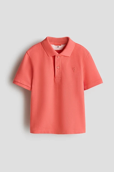 Embroidered-Motif Piqué Polo Shirt