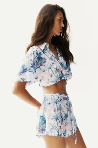 Short taille haute avec ceinture