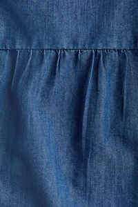 Tie-Back Puff-Sleeved Top