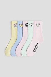 5-pack Motif-Detail Socks