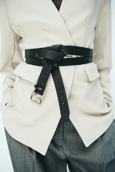 Collarless jersey blazer