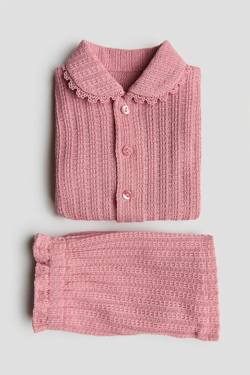 2-Piece Pointelle-Knit Set