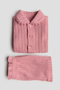 2-Piece Pointelle-Knit Set