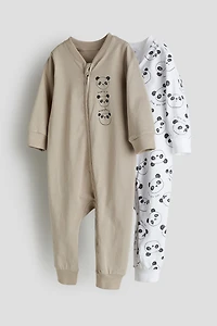 2-pack Cotton Pajama Jumpsuits