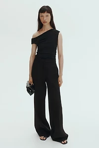 Haut asymétrique à effet drapé